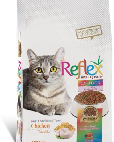 Reflex Adult Cat Food Multi Color Chicken – 1.5 Kg