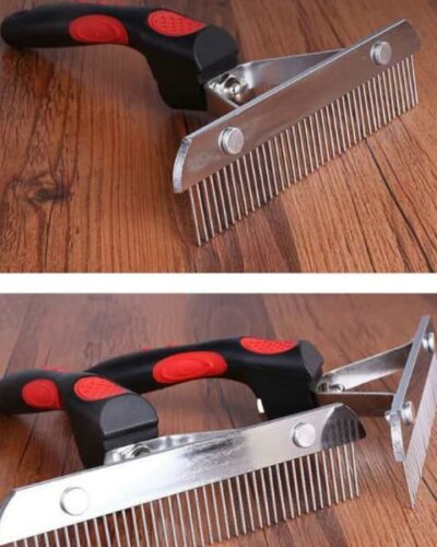 Metal grooming bursh for long hairs