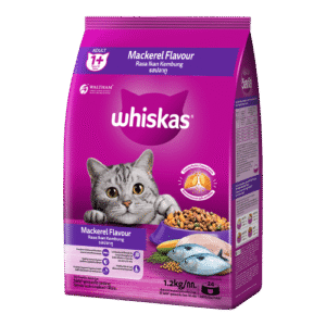 Whiskas 1+ Adult Dry Cat Food-Mackerel Flavour (3kg)