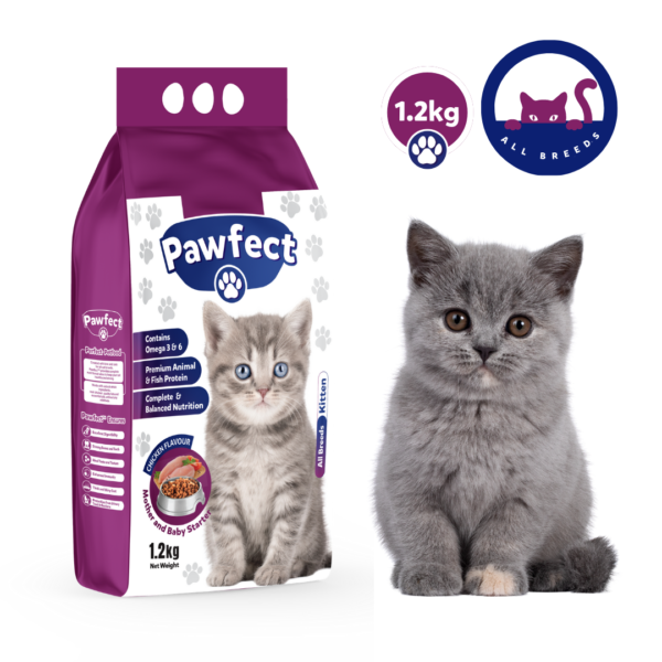 Pawfect Kitten Cat Food 2packs Box(1.2kg Each Pack)