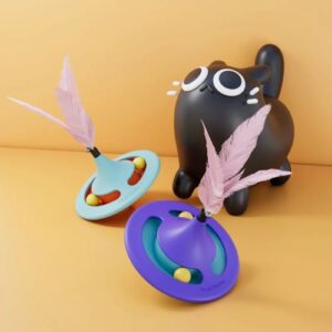 Wall Hanging Cat Toy With Feather