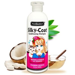 Paw Comfort Silky-Coat Conditioning Shampoo For Cats- Strawberry Fragrance