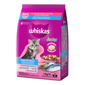 Whiskas Junior 2-12 Month Dry Cat Food-Ocean Fish Flavour (1.1kg)