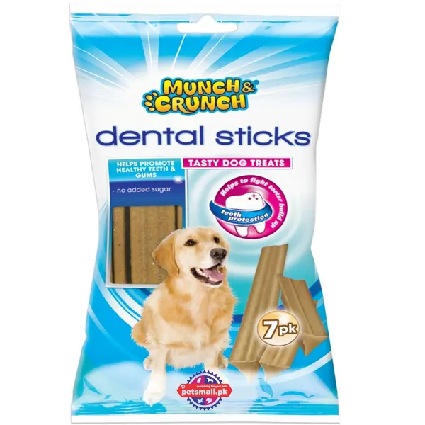 CRUNCH & MUNCH Dental Sticks Tasty Dog Treats