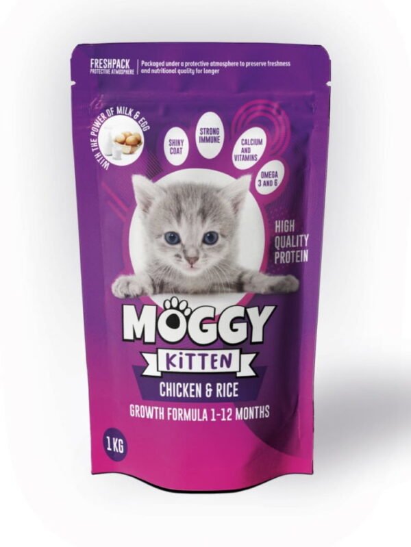 Moggy Kitten Chicken & Rice 2 Packs Box (1kg Each Pack)