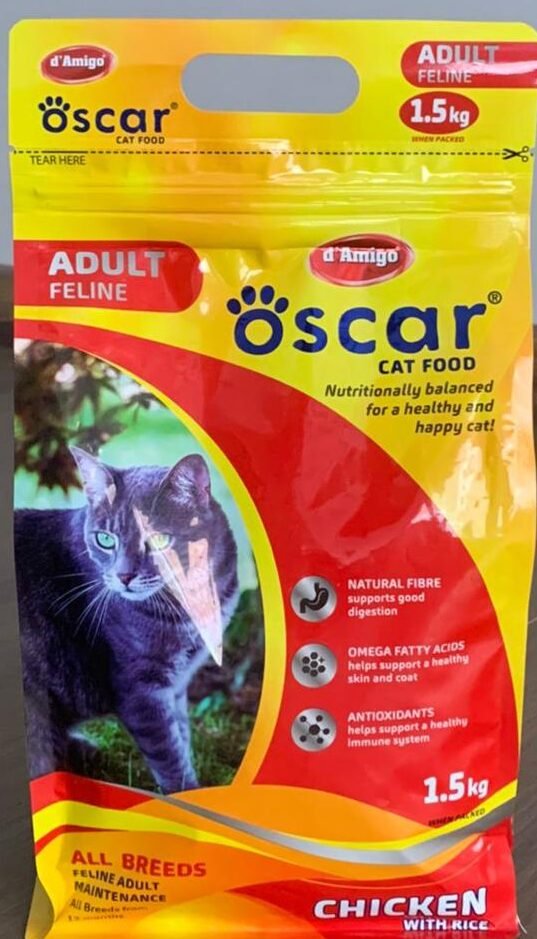 Oscar Cat Food Adul 1.5kg Chicken With Rice