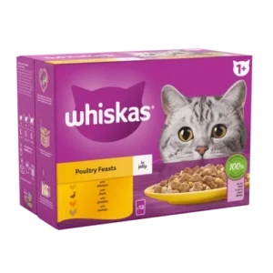 Whiskas 1+ Jelly in Poultry Feasts -Gravy box (12 pouches)