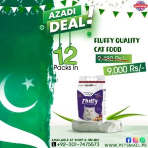 Fluffy Dry Cat Food For All Cats-1.2kg (12 Packs Deal)