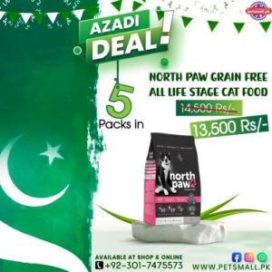 North Paw Grain Free All Life Stage Cat Food-1kg (5 Pack Deal)