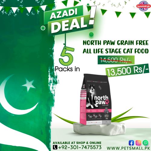 North Paw Grain Free All Life Stage Cat Food-1kg (5 Pack Deal)