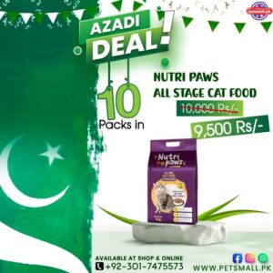 Nutripaws All Stage Cat Food -Chicken flavour 1kg (10 Bags Deal)