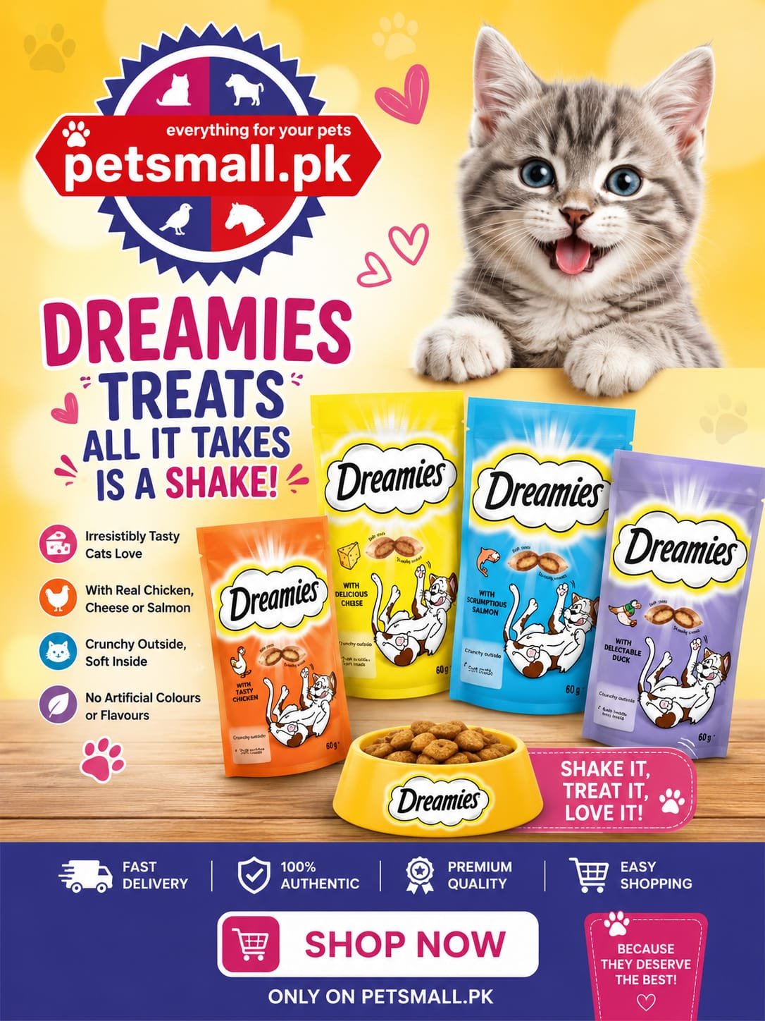 Dreamies Dry Cat Treats (60g)