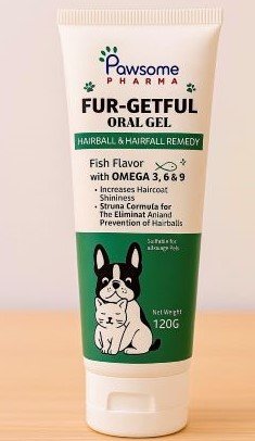 fur getful oral gel for cats and dogs hairball & hairfall remedy (120g)