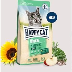 happy cat minkas perfect mix adult cat food poultry, lamb & fish (1.5kg)