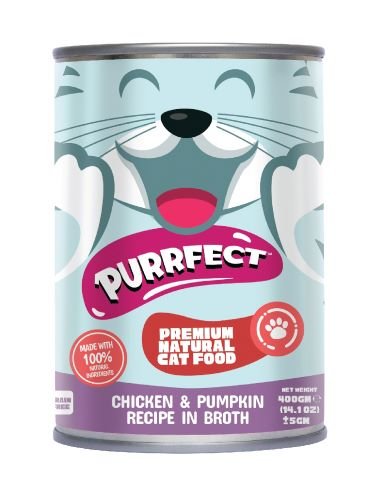 purrfect canned for cat chicken & pumpkin (400g) purrfect canned for cat chicken & pumpkin (400g)