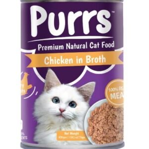 purrs canned food for cat chicken in broth (400g)