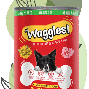 Home waggles grain free canned food for dogs – beef & carrot (400g)