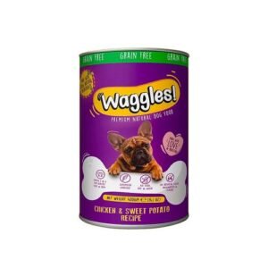 Home waggles grain free canned food for dogs – chicken & sweet potato (400g)