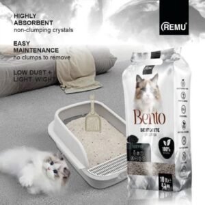 remu bentonite cat litter charcoal scent (10l)