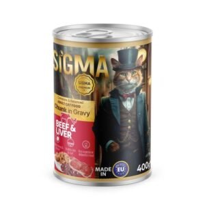 Sigma Chunk In Gravy Adult Cat Tin-Beef & Liver  (400g)
