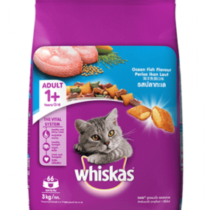 Whiskas 1+Dry Cat Food-Ocean Fish Flavour (3kg)