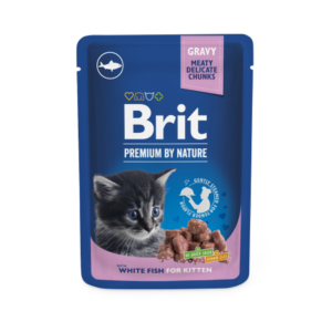 Brit Premium By Nature Gravy Chunks Kitten Jelly Food-WhiteFish (100g)