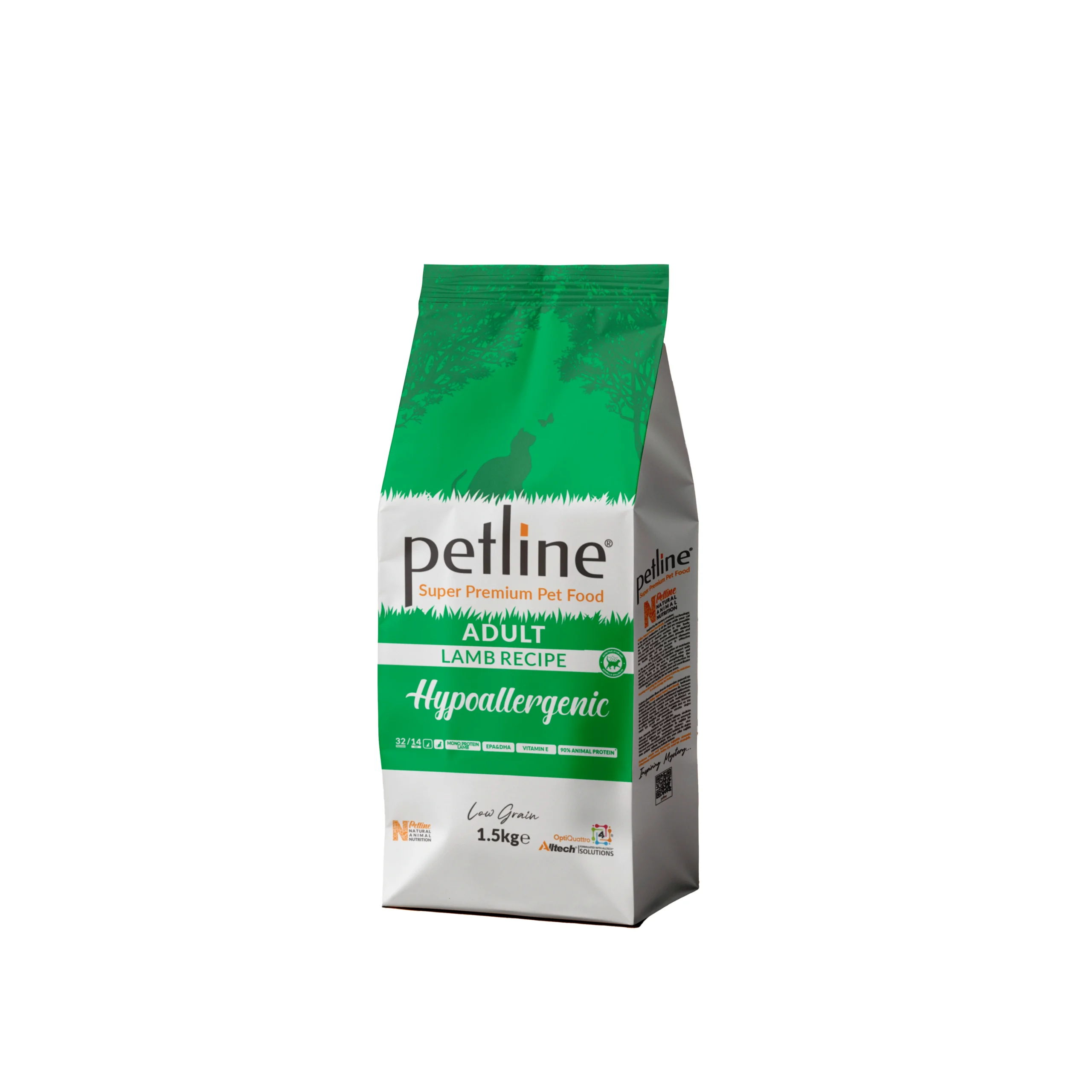 Petline Super Premium Adult Hypoallergenic Cat Food-Lamb & Rice (1.5kg)
