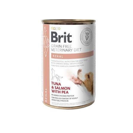 Brit Grain Free Veterinary Diet for Dogs- Renal (Tuna, Salmon with Peas) 400gm